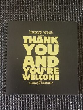 Kanye West Presents 'Thank You And You're Welcome' Spiral Book